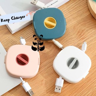 💕ส่งจากไทย 💕 กล่องเก็บหูฟังสายเคเบิ้ลแบบพกพา USB  สายชาร์จ keep charge