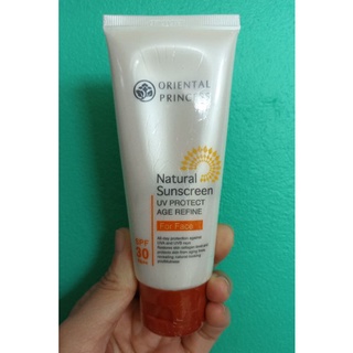 กันแดด สำหรับผิวหน้า ยับยั้งริ้วรอยจากแสงแดด Natural Sunscreen UV Protect Age Refine For Face SPF30 PA++