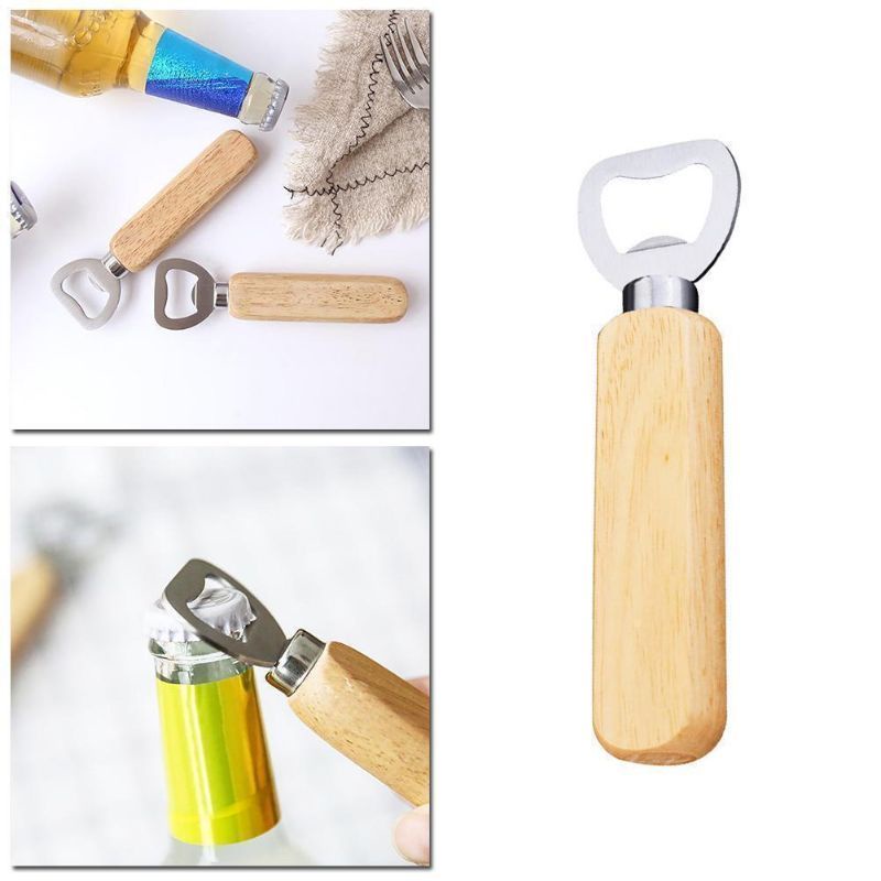 พร้อมส่ง ที่เปิดขวดด้ามไม้ สไตล์มินิมอล วินเทจ