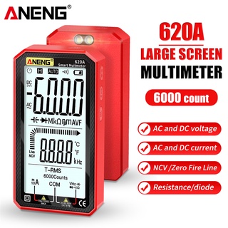 Aneng 620A 6000 counts true RMS มัลติมิเตอร์อัจฉริยะดิจิทัล ซิลิกาเจล กันตก เคสทรานซิสเตอร์ ไดโอด บัซเซอร์ เครื่องทดสอบอัจฉริยะ