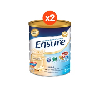 [ขายดี] Ensure เอนชัวร์ วานิลลา 850 กรัม 2 กระป๋อง Ensure Vanilla 850g 2 Tins อาหารเสริมสูตรครบถ้วน สำหรับผู้ใหญ่