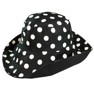 ATIPA Polka Dotti Black (Signature ATP Hat)  หมวกปีกกว้างลายจุด Classic ป้องกันแดด UV ใส่ได้ทั้งสองด้าน