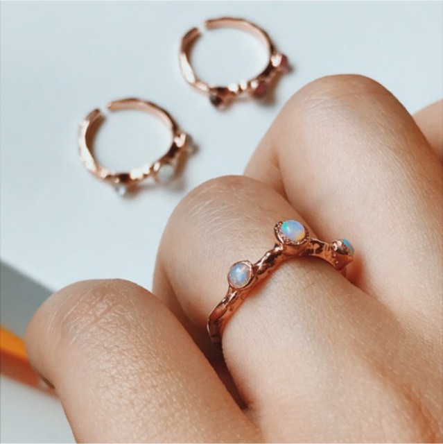LUCYSUMMER Little Star แหวนพลอยแท้ 3 เม็ด Silver 925 Free รูปที่ 6