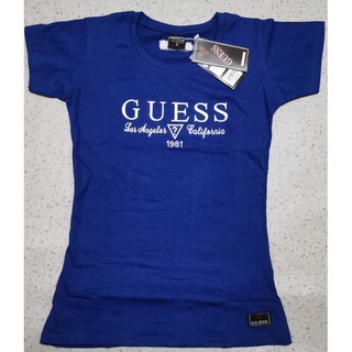 [100% Cotton] Guess เสื้อยืด ผ้าฝ้าย 100% พิมพ์ลาย สําหรับผู้หญิง