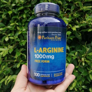 L-Arginine 1,000 mg 100 Rapid Release Capsules (Puritans Pride®) ช่วยกระชับกล้ามเนื้อ และสุขภาพทางเพศผู้ชาย