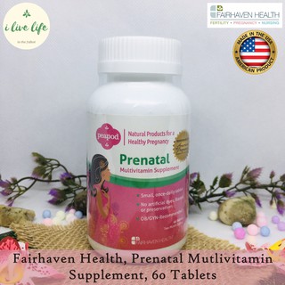 วิตามินเตรียมตัวตั้งครรภ์ Peapod, Prenatal Multivitamin Supplement 60 Tablets - Fairhaven Health แร่ธาตุวิตามินรวม16ชนิด