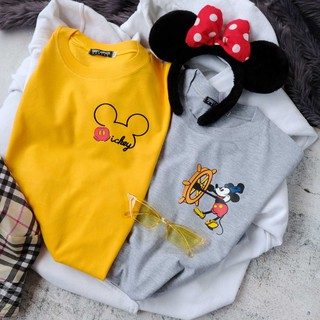 เสื้อยืดคอกลม Mickey Mouse Graphic Tees | Thrift Apparel T-Shirtเสื้อยืด