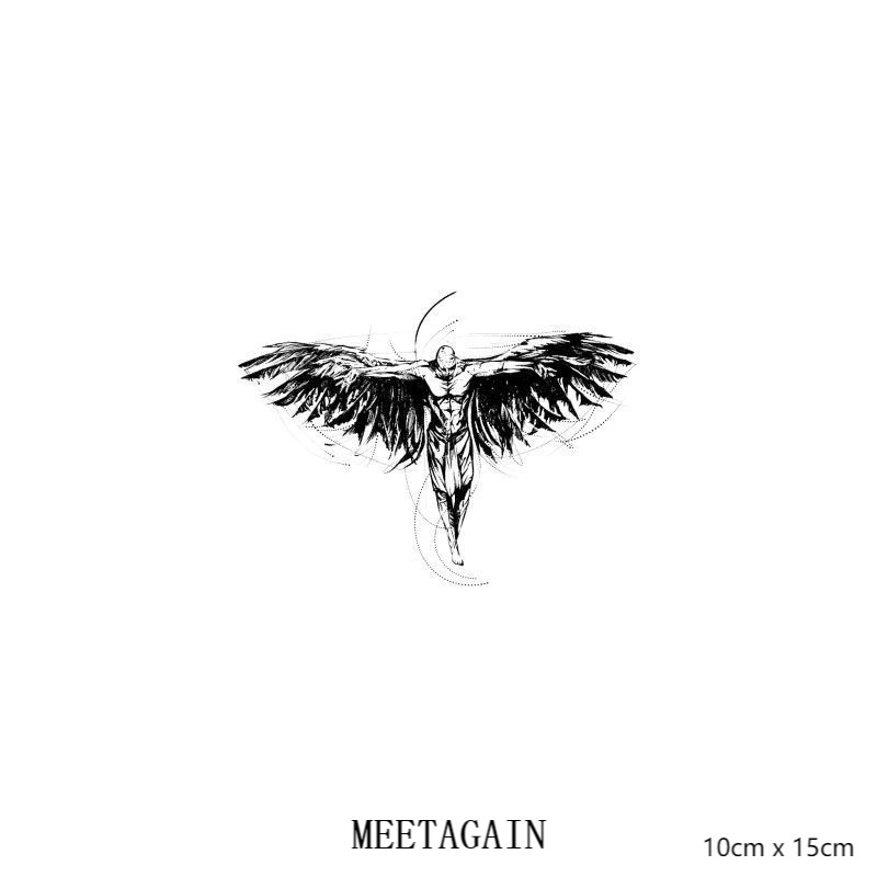 【MEET Magic Tattoo】สติกเกอร์รอยสักชั่วคราว กันน้ํา 10 ซม. x 15 ซม. 15 วัน L-025