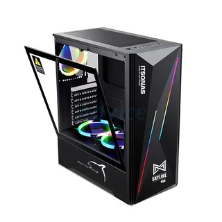 ATX Case (NP) ITSONAS Skyline Tempered Glass RGB (Black)