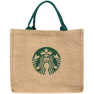 กระเป๋าผ้าใบ starbucks ใหม่ กระเป๋าผ้าแคนวาส พร้อมส่ง 👝👝👝