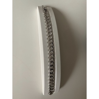 สร้อยข้อมือผู้ชาย Cuban Curb Chain Mens Bracelet in Sterling Silver