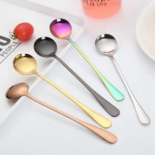 Coffee Spoon Small Spoon Dessert Round Soup Spoon Ice Spoon Stirring Spoon