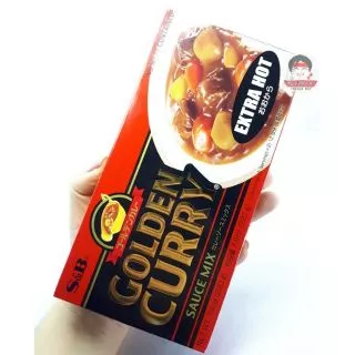 S&B GOLDEN CURRY EXTRA HOT เครื่องแกงกะหรี่ก้อน ไม่ผสมเนื้อสัตว์ แกงกะหรี่ก้อนเผ็ด แกงกะหรี่ญี่ปุ่น220g JAPANESE CURRY