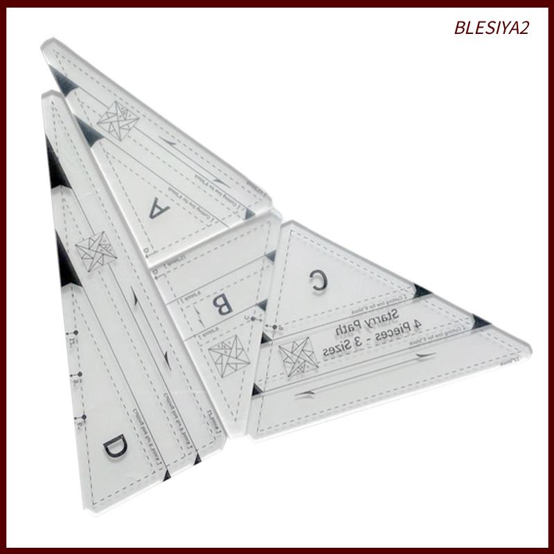 Set of 4 Triangle Quilting Ruler Sewing DIY Multi-Function Tool for ...