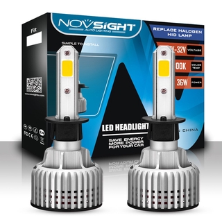 NOVSIGHT หลอดไฟหน้ารถยนต์ H1 H3 H4 H7 H11 9005 9006 36 W 9-32 V 3000 K สีเหลือง 2 ชิ้น