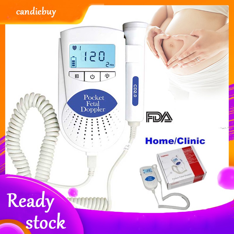 ฟรีเจลCE FDA ได้รับการอนุมัติ Pocket Ultrasound Prenatal Doppler ทารกในครรภ์พร้อมจอแสดงผล Baby Care 