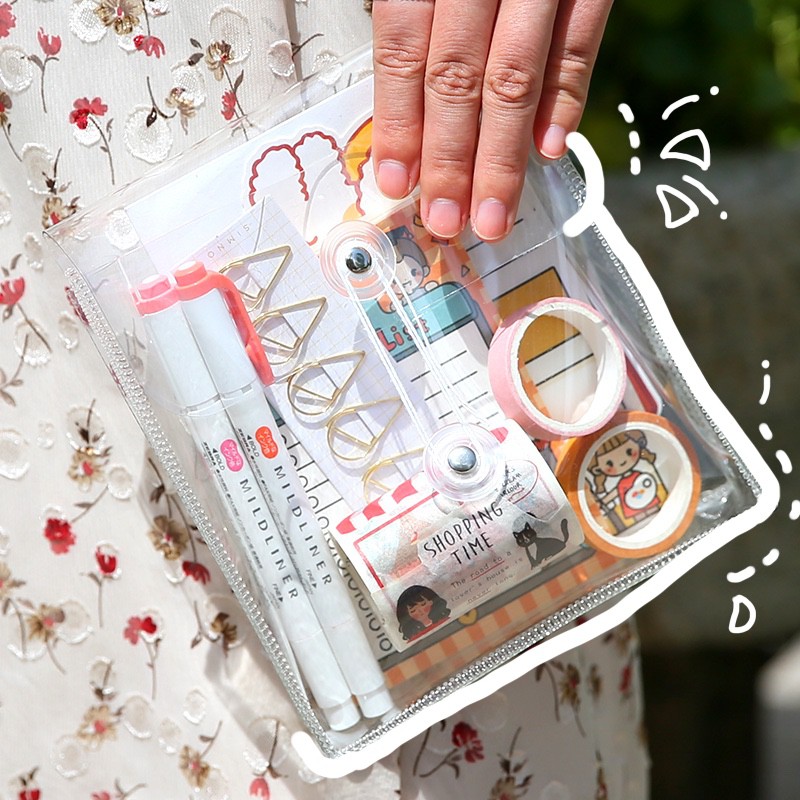 [2 ไซส์] กระเป๋า PVC กันน้ำ กระเป๋าใส กระเป๋าใส่ไอแพด