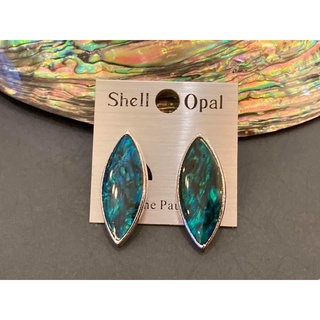 ต่างหูเปลือกหอย shell opal ทำจากเปลือกหอยเป๋าหื้อนิวซีแลนด์