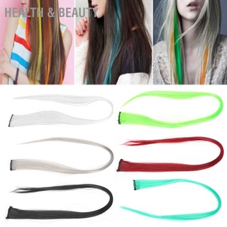 Health &amp; beauty Bright Color Hair Extensions Hairpiece Straight Clip for Cosplay Dress Up Party Holiday