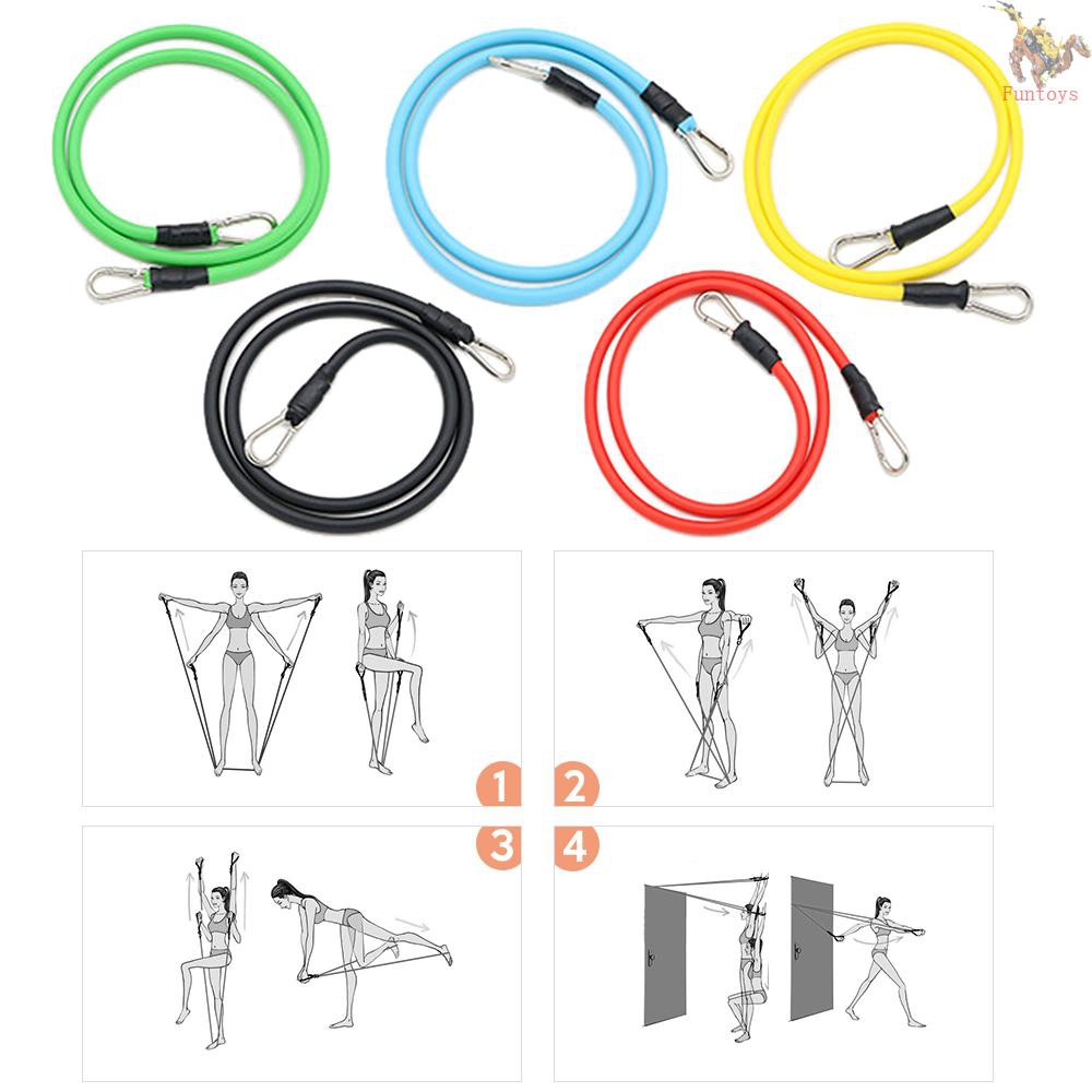 FUTO 13pcs Resistance Bands Set Workout Fintess Exercise Tube Bands ...