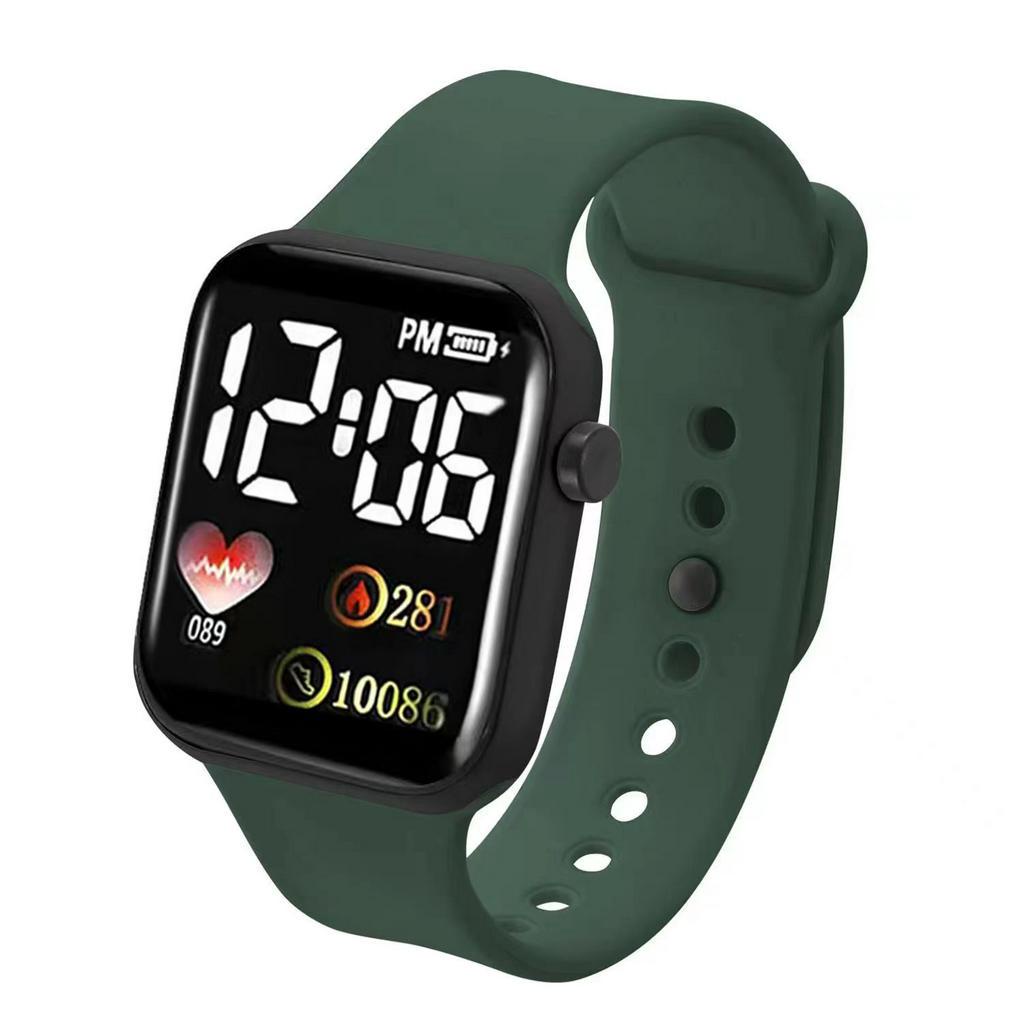 นาฬิกา LED สไตล์มินิมอลเกาหลี จอแสดงผลดิจิตอลบางเฉียบ แฟชั่น Unisex Timepiece