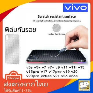 ฟิล์มหลังเคฟล่า Vivo V5s V7 V7+ V9 V11 V11i V15 V15Pro V17 V17Pro V19 V20 V20Pro V20Se V21 V23 V23e S1 S1Pro