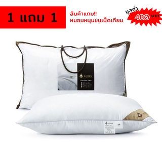 Lotus microfiber pillow หมอน หมอนหนุนไมโครไฟเบอร์ นุ่มฟู ส่งฟรี