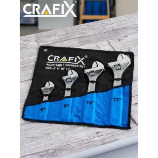 ชุดประแจเลื่อน 4 ชิ้น CRAFIX Adjustable Spanner Set