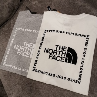 เสื้อยืดแขนสั้น ผ้าฝ้าย พิมพ์ลาย The North Face แฟชั่นคู่รัก