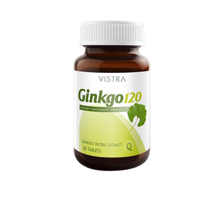 VISTRA Ginkgo สารสกัดจากใบแปะก๊วย 120 Ml. (30 เม็ด) 27 กรัม