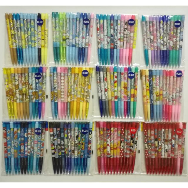 (12ด้าม)ปากกาลายการ์ตูนลิขสิทธิ์แท้ 0.38