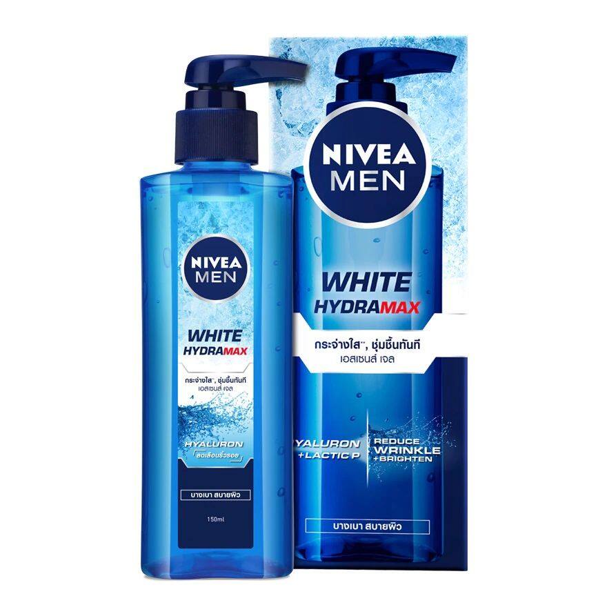 NIVEA Men นีเวีย เมน ไวท์ ไฮดร้าแม็กซ์ เอสเซนส์ เจล 150 มล. บำรุงผิวธรรมดา-แห้งเสีย ขาดความชุ่มชื้น และเริ่มมีริ้วรอย