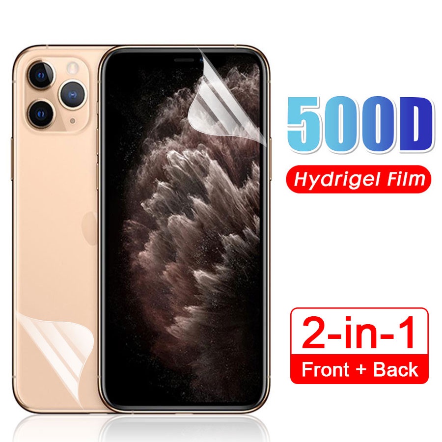 ฟิล์มไฮโดรเจลใส ป้องกันหน้าจอ ด้านหน้า และด้านหลัง สําหรับ for iPhone 16 15 14 13 12 11 Pro XS Max Mini XR X 6 7 8 S Plus SE