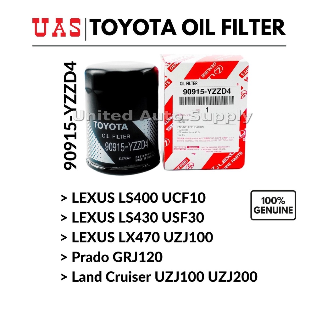 กรองน้ํามันเครื่องTOYOTA 90915-YZZD4 สําหรับ LEXUS LS400 LS430 LX470 Land Cruiser