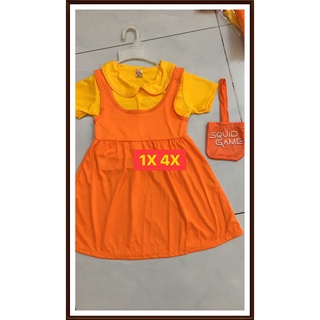 ชุดกระโปรงโกโกวา​ สควิดเกมส์1xL-4XL 4-8ปี