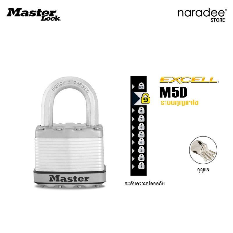 มาสเตอร์ล็อค  M1DLF - กุญแจ ระบบล็อคลูกปืนคู่ (dual ball bearing)