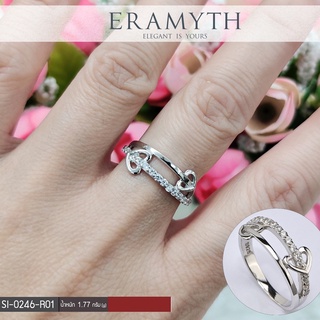 Eramyth Jewelry แหวนเงินแท้ SI-0246-R01 งานฝังเพชรสวิลCZ สินค้ามาตรฐานส่งออก