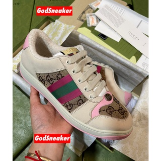 [ พร้อมส่ง ] Gu*ci Screener Sneaker Pink Size 36-40 [ ORI ]