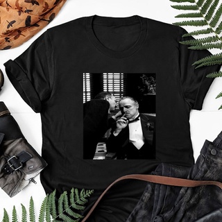 The Godfather Diane Keaton Al Pacinogift เสื้อยืดลําลองสําหรับผู้ชายผู้หญิง vGge