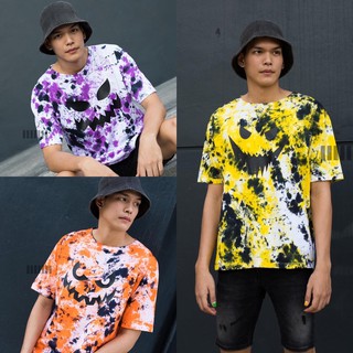 เสื้อมัดย้อมสีสด UNISEX | TIE DYE T-SHIRT | ผ้า Cotton100% - (LIMITED)-ฮาโลวีน