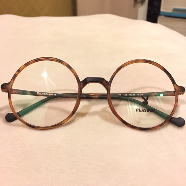 แว่นตา playboy แท้ 100% ทรงกลม สีกะด้าน