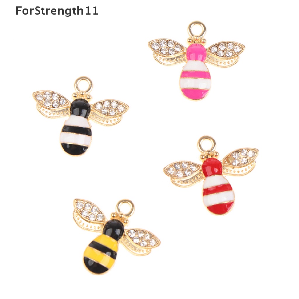ForStrength 10Pcs Enamel Cute Animal Bee Charms Pendant For Women Necklaces Jewelry Making .