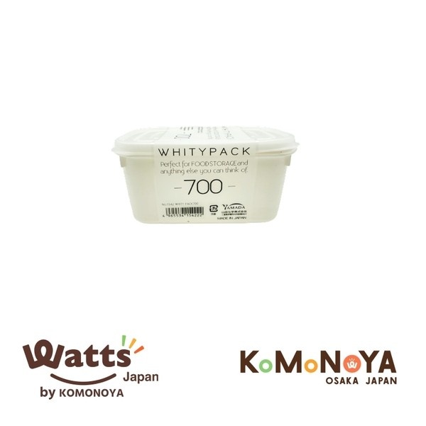 Komonoya กล่องพลาสติกใส่อาหารขาว 700