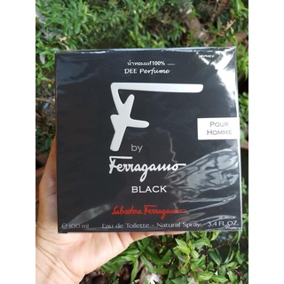 F by Ferragamo Black EDT 100ml. กล่องซีล  น้ำหอมแท้100%