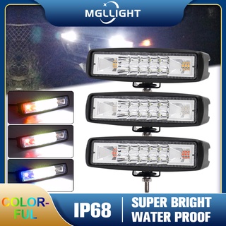 Mgllight Dxz ไฟ Led 6 นิ้ว 6 นิ้ว 48W 16SMD Strobe สําหรับรถจักรยานยนต์รถ Suv Atv 6500K