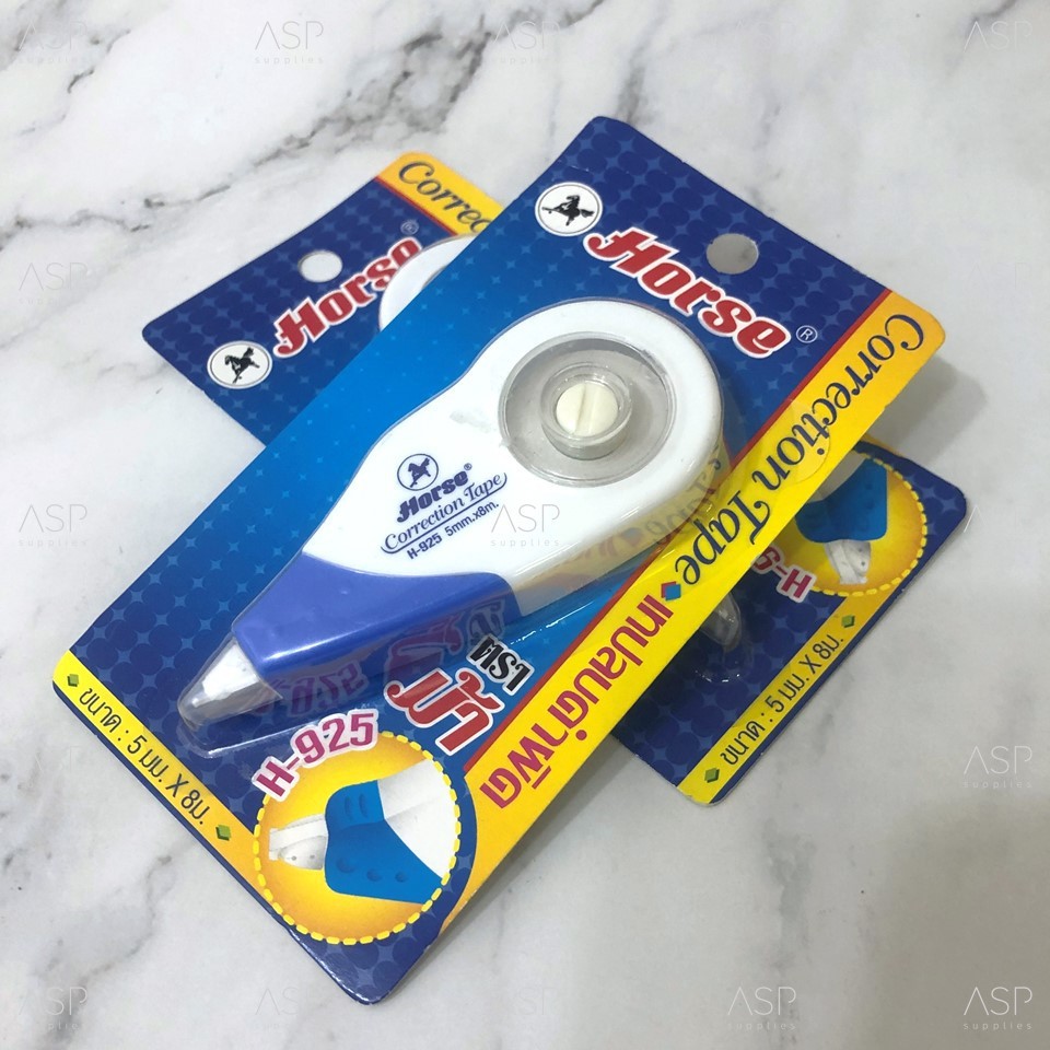 เทปลบคำผิด ตราม้า Horse H-925 ลิควิดแบบป้าย ลิควิด Correction tape (จำนวน 1 อัน)