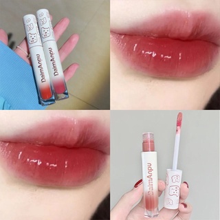 【Lip Star】Daimanpu กระจกหมีน่ารัก ลิปกลอส ลิปกลอส ลิปกลอส ลิปกลอสแก้ว ลิปสติก