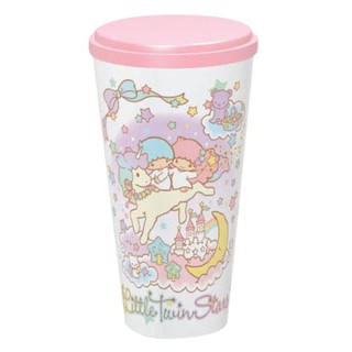 🔥สินค้าขายดี!! ซานริโอ้ แก้วน้ำ PP 32 ออนซ์ ลายลิตเติ้ลทวิตสตาร์ SANRIO LITTLE TWIN STARS Plastic Cup 32 OZ White/Pink C