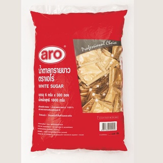 โปรโมชัน! เอโร่ น้ำตาลทรายซอง 6 กรัม x 300 ซอง aro Sugar 6 g x 300 sachets