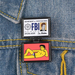 เข็มกลัด รูปสุนัขจิ้งจอก X-Files Pins FBI สําหรับทําเครื่องประดับ